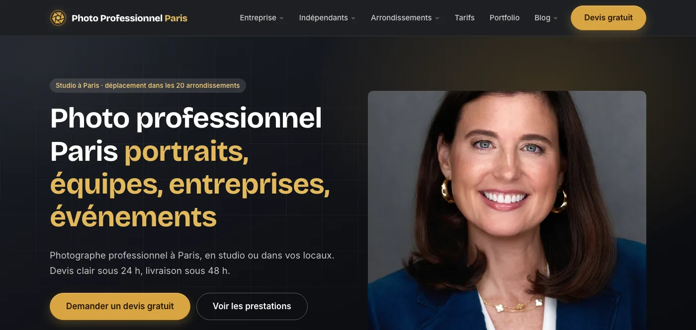 Site Photo Professionnelle Paris